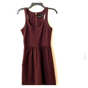 Maroon fit and flare dress!